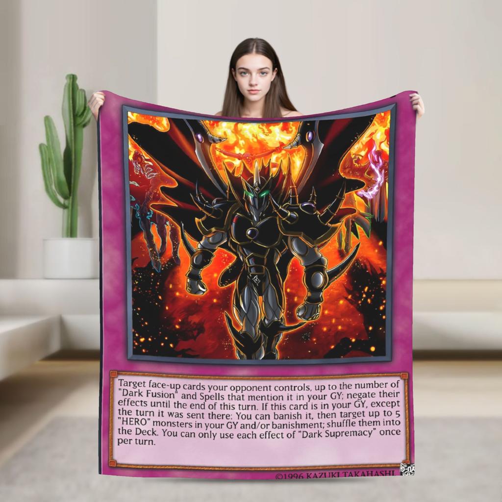 Anime Yu Gi Oh Card Blanket  Camping Flannel Throw Blanket For Bedroom Warm Custom DIY Quality Bedspread Birthday Gift