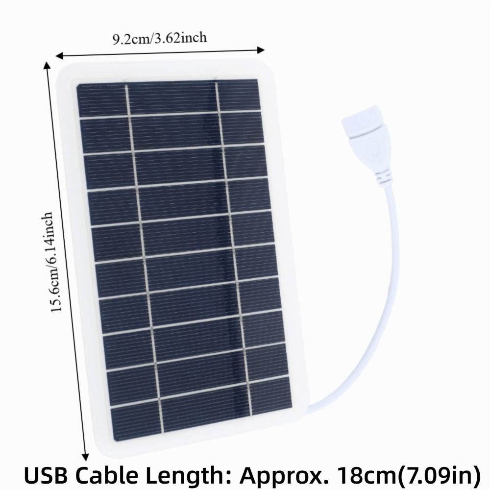 High Efficiency Portable Solar Charger 5V 2W Solar Cell Panel USB Solar Charger  Emergency Use