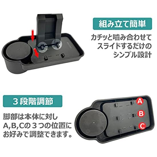 Universal Console Box with Drink Multifunction and Table for Kei Cars and Regular Rear Seat Storage Car Interior Storage Pocket Smart Console Seat Car