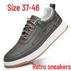 Men's Retro Shallow Mouth Loafers: Trendy British-Style Plus-Size Casual Sneakers