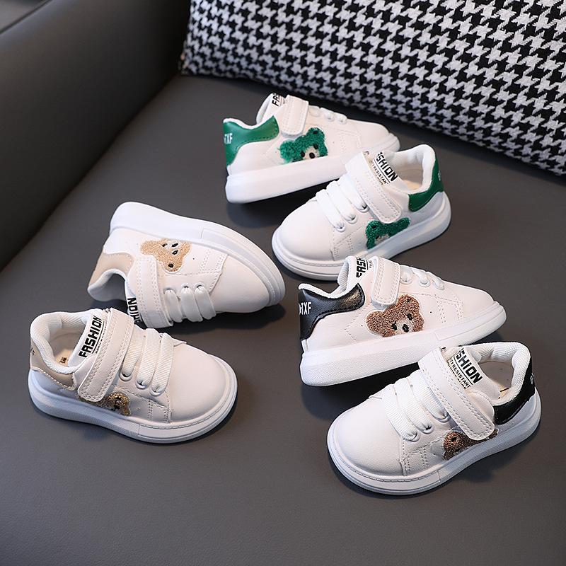 New Autumn Children's Sneakers, Panda Baby Girls' White Shoes, Boys' Casual shoes1-6Years Old