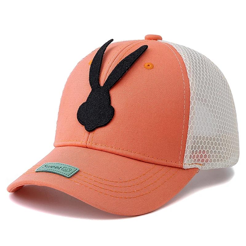 

Горячая Распродажа, новая детская шапка, летняя кепка с рисунком кролика, симпатичная сетчатая кепка, высококачественная детская бейсболка, милая уличная кепка дальнобойщика 50cm-54cm оранжевый