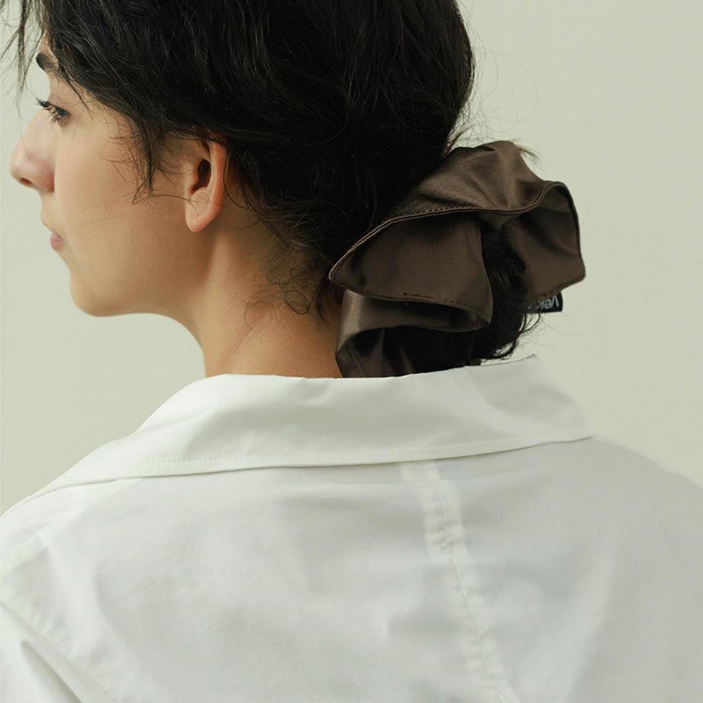 NEW Square Pleated Low Ponytail High-end Hair Tie Temperament Hair Accessory Ladies Silk Solid Color Hair Bands Vintage Hairband