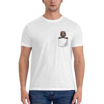 Men T-shirts Cotton Tshirt Little Big Planet Pocket Sackboy Essential T-Shirt Mens Vintage T Shirts Sweat Tshirt  Brand Tops
