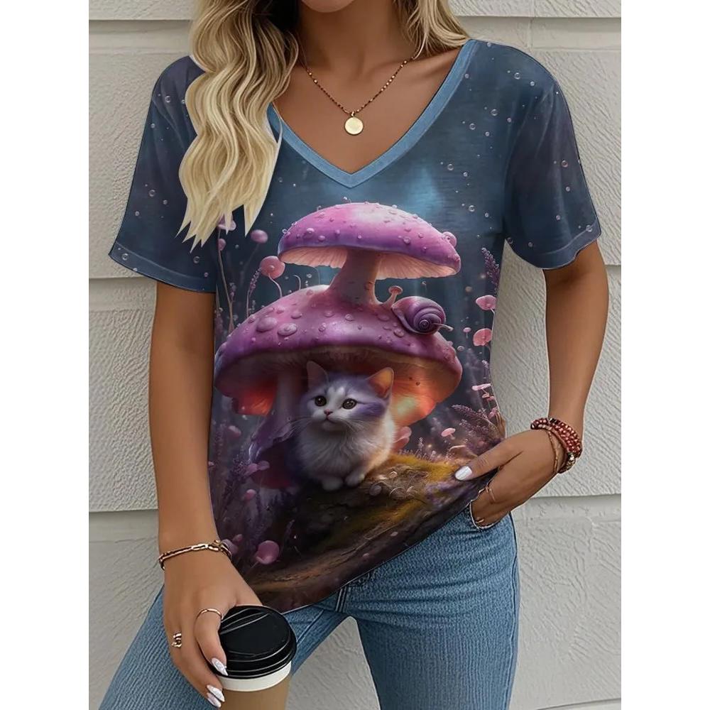 Women's Top Fashion Versatile Short Sleeve Casual Loose T-Shirt Daily Comfort T-Shirts Women’s