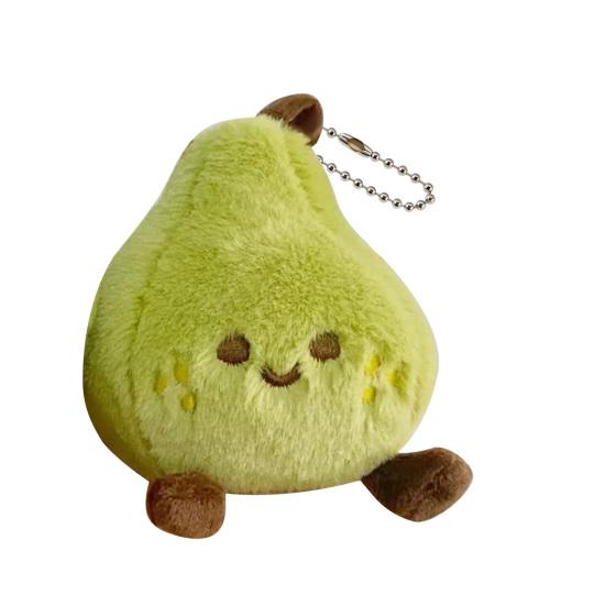 

Wish Come True Pear Plush Keychain Cute Soft Stuffed Fruit Pendant for Bags Backpacks Adorable Lucky Phone Charm Gift for Girls Teens A
