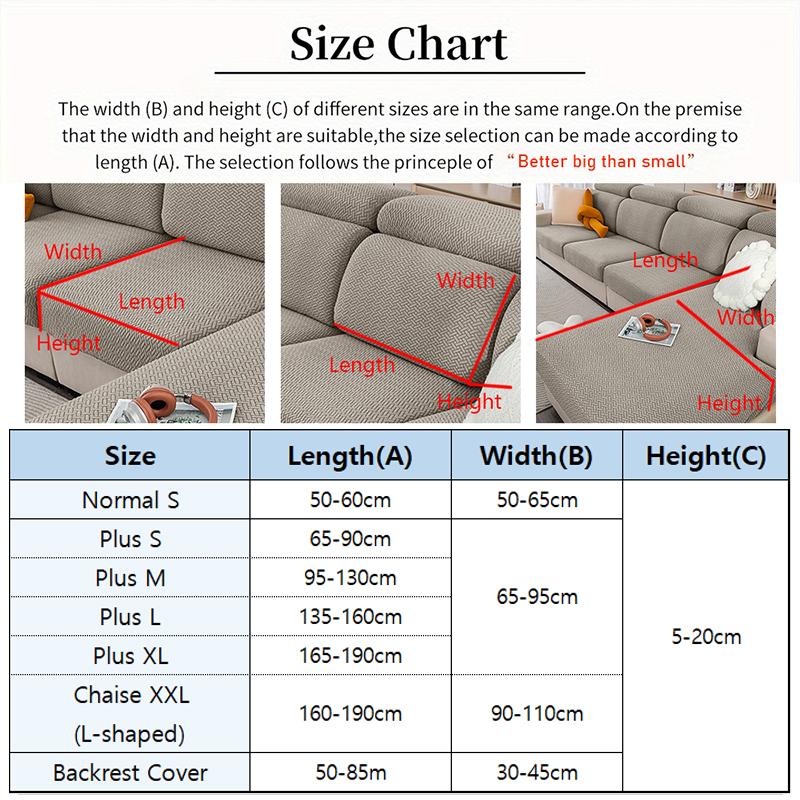 Elastic Twill Sofa Cushion Cover Removable Couch Seat Covers Universal Furniture Protector For Home Lounge All Season 1Pc