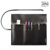 Saki Roll Pencil Case Synthetic Leather Black P-660BK