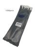 Outdoor Weather-Resistant Cable Ties, Self-Locking Cable Ties for Electrical Wires, Black, Cable Fixing Zippers, Pack of 100 (7.6370mm)