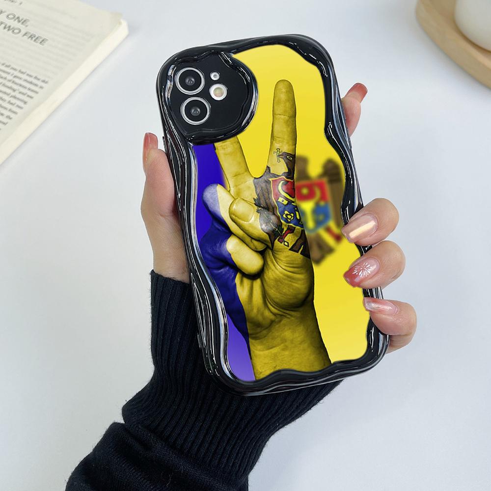 Ae94 Republic of Moldova Flag Protective Phone Cases for Apple iPhone 16 15 14 13 Pro Max 11 12 mini XR 7 8 6s Plus XS Max SE Wave TPU Back Cover