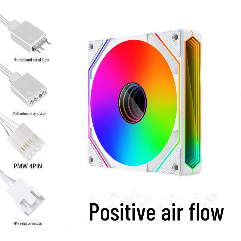12cm RGB LED Ultra-Quiet Desktop Computer Chassis Cooling Fan