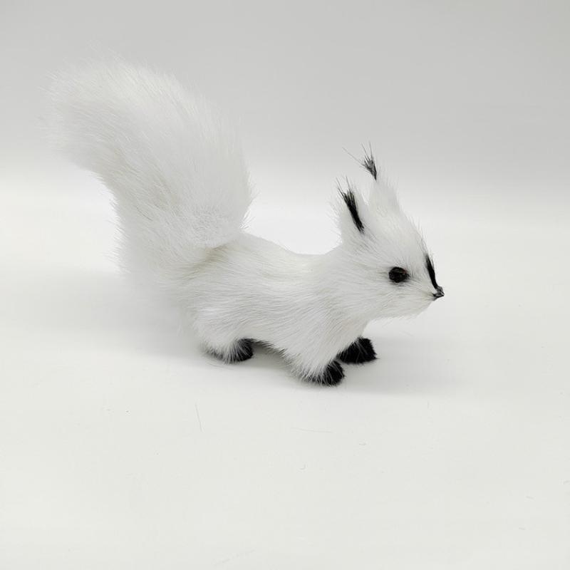1Pcs Miniatures Plush Simulation Squirrel Ornaments Mini Artificial Squirrel Figurines Fake Animal Christmas Table Decoration