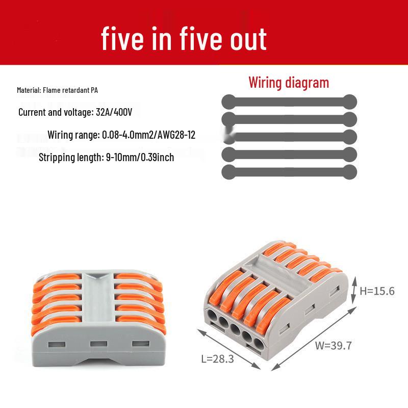 Universal Quick Connector: Soft/Hard Wire Terminal Splitter