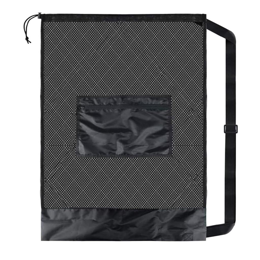 Extra Large Sports Ball Mesh Bag with Adjustable Shoulder Strap - Holds Soccer, Basketball, and Tennis Balls, for , Players, and Team