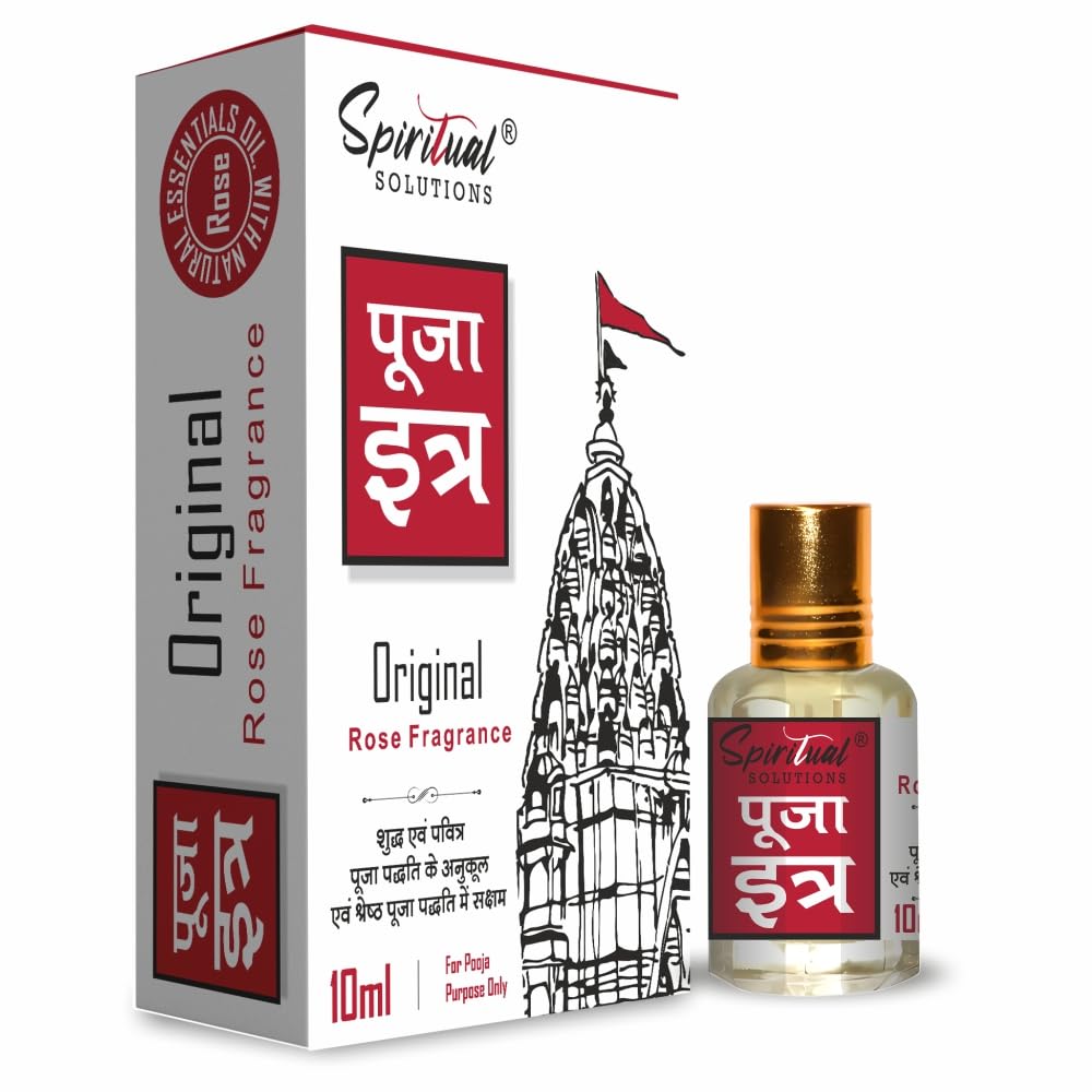Pooja Itra Mogra 10 ML | Premium Pooja Itra for Home and Mandir | Pure and Natural Fragrances for Worship