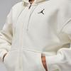 Jordan Brooklyn Solid Color Hooded Casual Zip-Up Sweatshirt Women Sweatshirt Sail-White FD7866-133