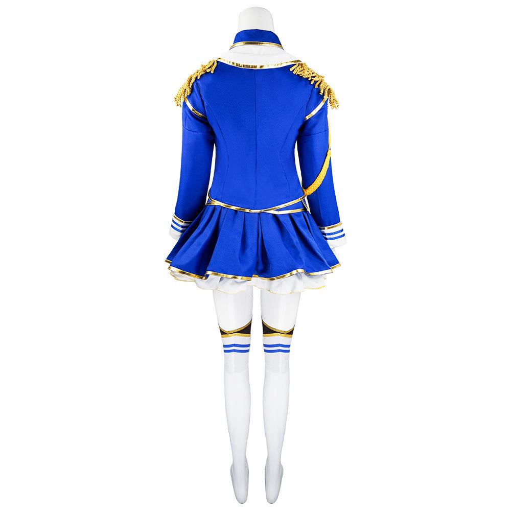 Anime Game Umamusume: Pretty Derby Daiwa Scarlet Cosplay Costume Wig Combat Uniform Skirt Woman Halloween Carnival Party Suit