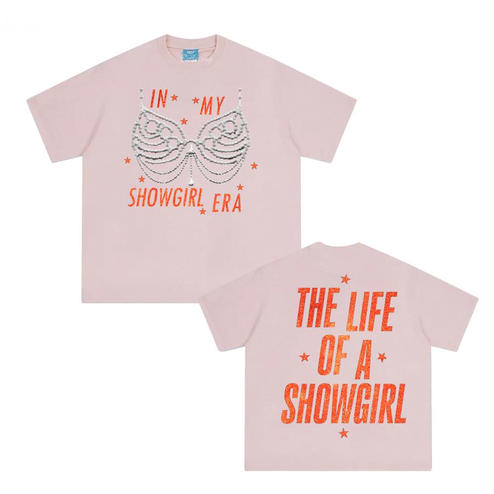 The Life of A Showgirl  Album Tee Singer's Same Style Short Sleeve 100%Cotton Fashion Comfortable Camisetas Tops Harajuku Summer Tee