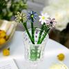 Transparent Glass Stirring Spoon With Elegant Flower Head Colored Stirrer For Coffee Tea Cocktails Head Resistant