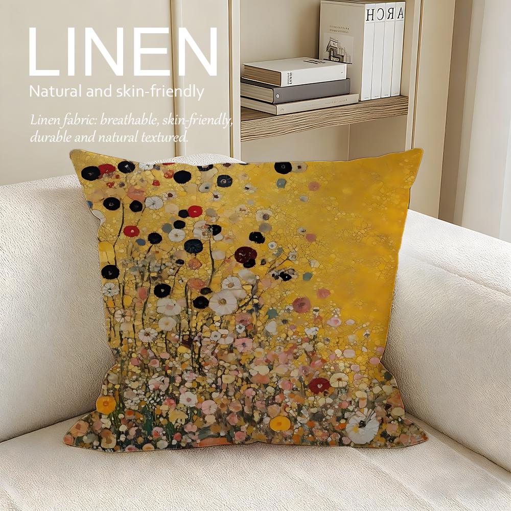 Artist Gustav Klimt Cushion Cover Pillowcase Set Pcs X X Breathable Washable Sofa Cushion Cover