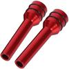 Car Door Lock Knobs 2pcs Universal Car Truck Aluminum Interior Door Lock Knob Pins Cover(Red)