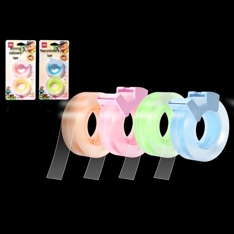 Deli Easy-Tear Transparent Tape Set with Dispenser