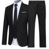 Men's Korean Style Plaid Business Casual Suit - Two-Piece Wedding & Formal Attire