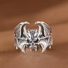 Skull Bat Ring Open Vintage Personality Hipster Wide Edition Ring Punk Jewelry Men Premium Durable Quality Useful
