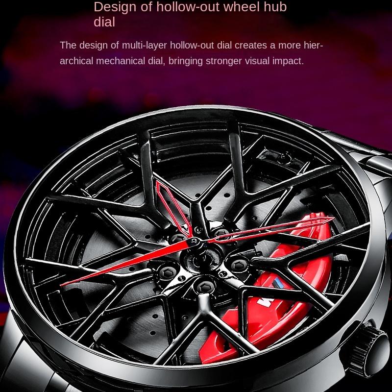 SVJ Watch Men's Original Movement Wheel Watch Hollow Three-dimensional Brake Disc Waterproof Forging Retrofitting Waterproof