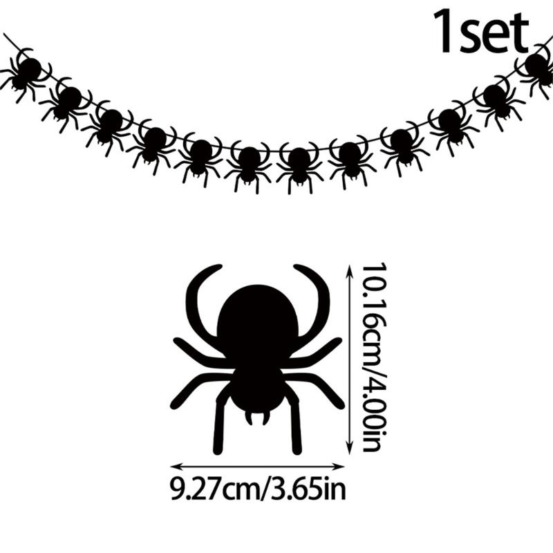 Halloween Hanging Decoration Paper Ghostly Arachnid Hanging Ornament for Home Parties and Retail Stores Window Display