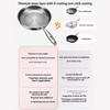 Non Plateful Titanium Pan with Hammer Pattern Frying Energy-saving Cookpot Proof Cookware Easy To for Kitchen Cooking