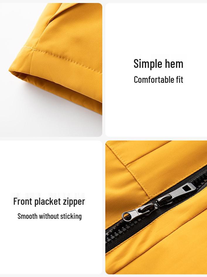 Trendy Unisex Windproof Waterproof Shell Jacket for Spring/Autumn Mountain Activities - Customizable Logo