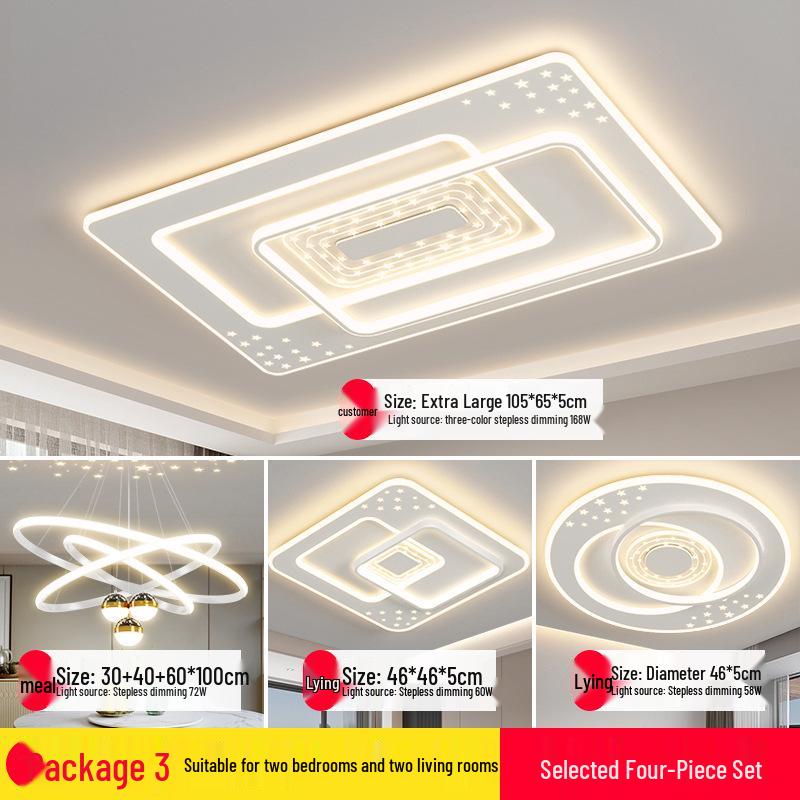 Modern Minimalist LED Ceiling Light - Whole Home Combination for Living Room and Bedroom