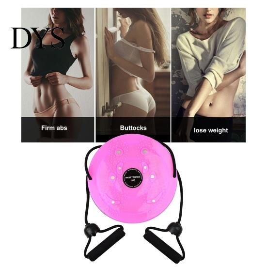 Waist Toning Exercise Plate Women Body Shaping Twister Magnetic Stone Whisper Disc Exerciser with Pull Rope Home Slimming Twisting Trimming Workout