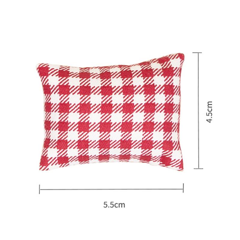 2Pcs 1:12 Dollhouse Mini Furniture Cloth Sofa Pillow Doll House Home Furnishings