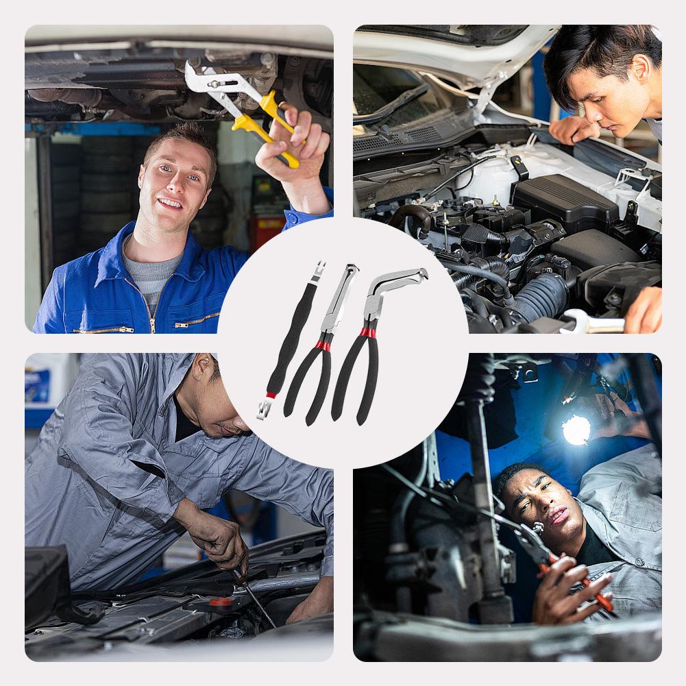 2pieces Electrical Disconnect Pliers Automotive Hose Disconnect Tools Angled Wire Plug Removal Tool for Car Electrical Wiring