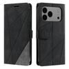 For iPhone 17 Pro Max Case Imprinted Lines PU Leather Splicing Wallet Phone Cover