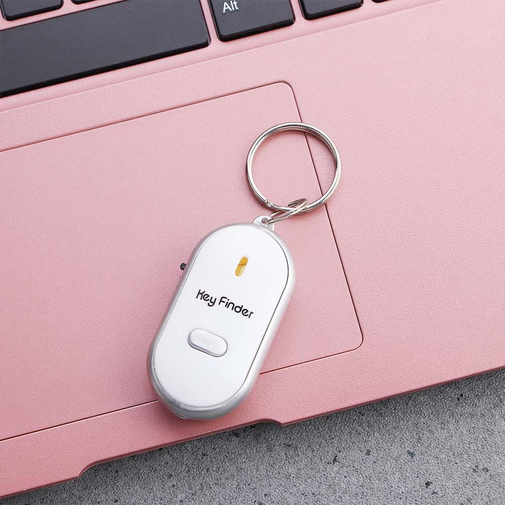 Torch Keychain Key Locator Keyfinder Locator Tracker Sound Control Alarm LED Whistle Key Finder