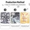 Pearl painting kit DIY cute bunny animal wall art home decoration painting