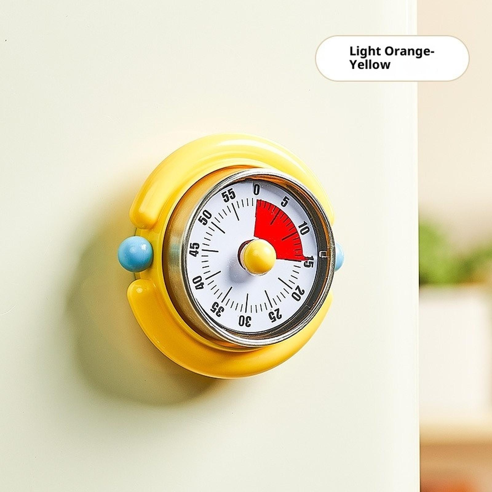 

Mechanical Kitchen Timer Magnetic Base Cooking Timer Visual Time Management Alarm Reminder Device for Cooking Baking and Time Tracking one size жовтий