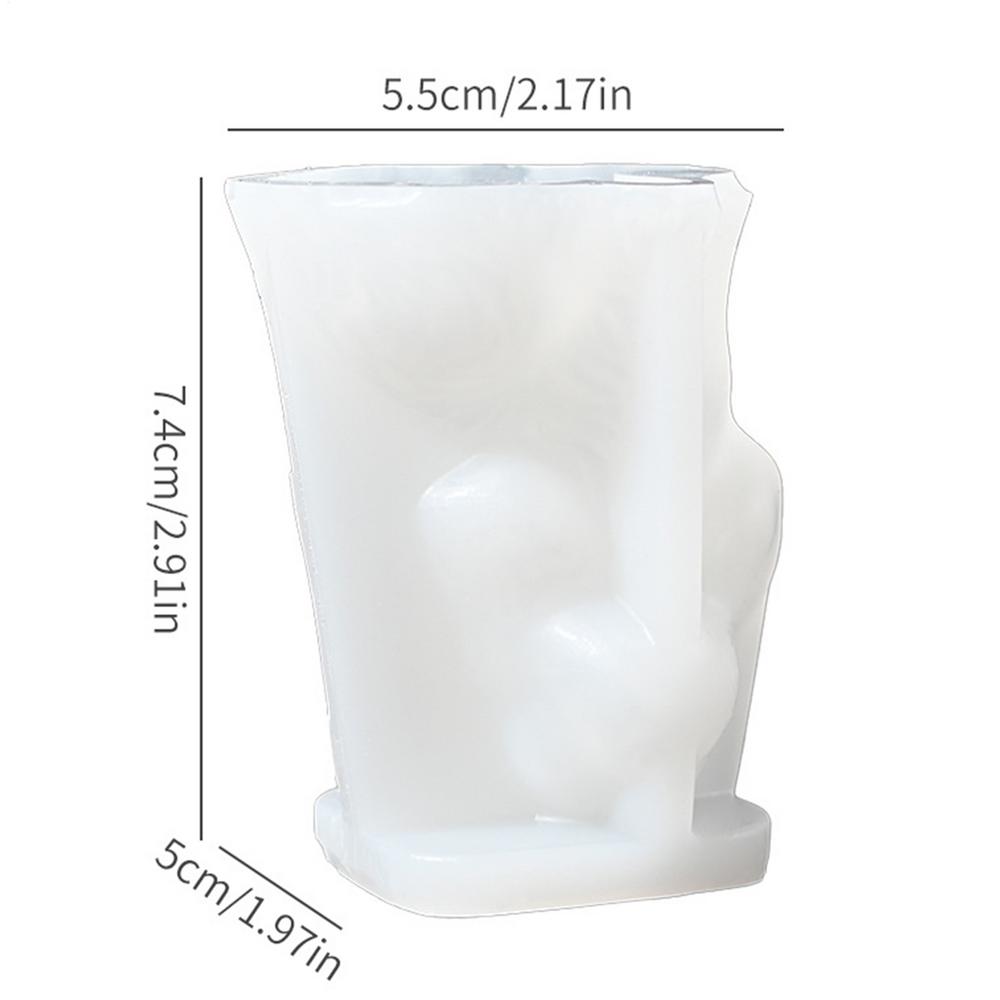 Cute Animal Candle Molds Three-Dimensional Silicone Casting Molds Epoxy Resin Moulds Reusable Plaster Moulds for Wedding Home