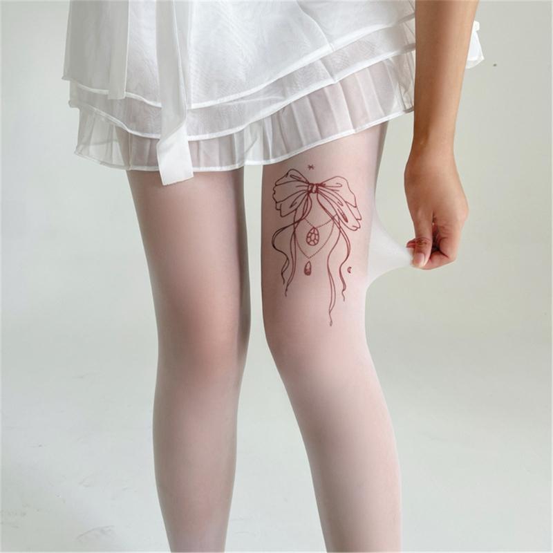 Women's Patterned Tights,High Waist Pantyhose,Vintage JK Uniform Pantyhose Control Top Stockings Pantyhose