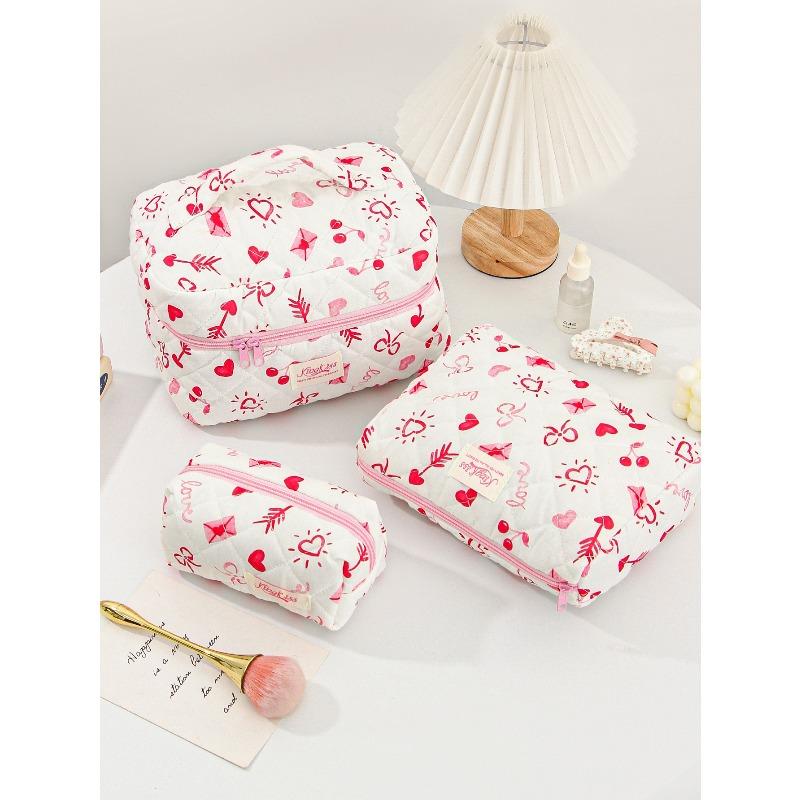 Simple Fresh Makeup Bag Large Capacity Multifunctional Cosmetic Storage Bag Portable Travel Toiletry Pouch for Cosmetics Brushes Toiletries Daily Use