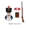 Napoleonic Wars Military Soldiers Building Blocks Sets WW2 MiniFigures French British Fusilier Rifles Bagpiper Weapons Kids Toys