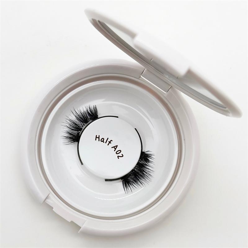 New No Glue No Eyeliner Handmade Synthetic Hair Cruelty-Free Reusable Half False Eyelashes Soft Band Quantum Magnetic