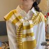 Women's Shawl Knitted Striped Shawl Cross Shawl Blouse Shoulders Fake Collar Cape Knotted Scarf For Women Outerwear