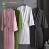 Lightweight Extra Long Waffle Bathrobe for Couples - Breathable Polyester Cotton, Perfect for Spring and Summer