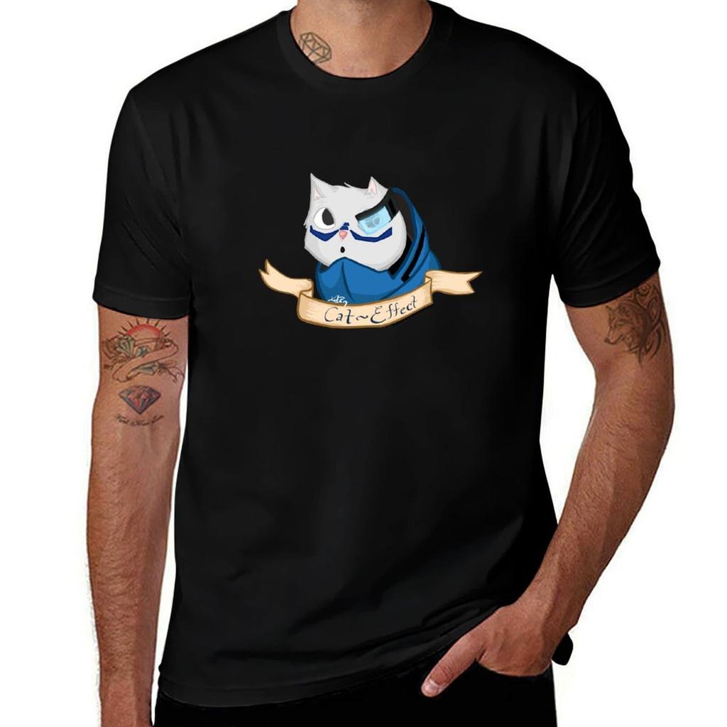 Cat Effect Tshirt Plus Size Nonshrink Tshirt