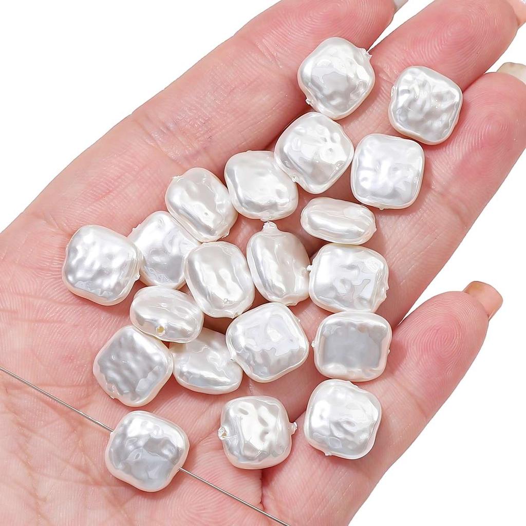 Baroque Style ABS Pearl Beads Heart Butterfly Pendant for DIY Jewelry 2pcs/Bag