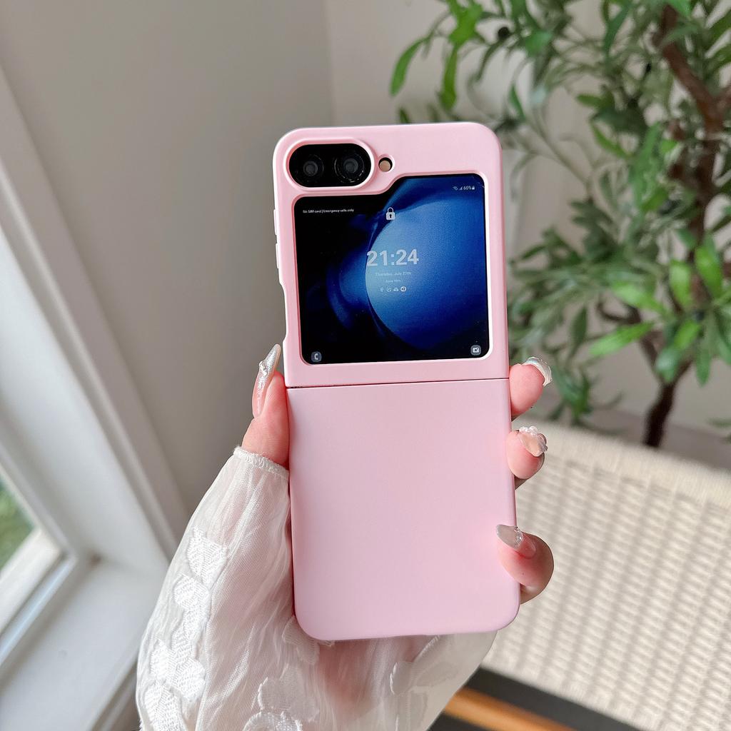 New Model Suitable for Samsung Z Flip7 Mobile Phone Case Ultra-thin PC Skin Feeling 3 4 5 6 Simple Folding Protective Case